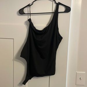 Women’s Black one-shoulder BodySuit